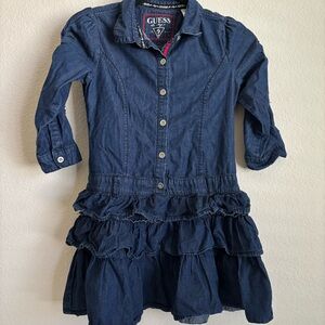 Guess Denim Ruffle Dress size 14
